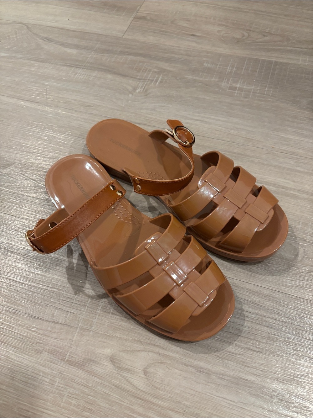 Tuckernuck Cognac Riley Jelly Sandals